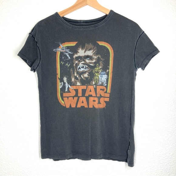 Junk Food Star Wars Black Wash Tee Shirt XL Junior Cotton - Picture 2 of 16